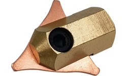 Mandrel clamp for triangular washers