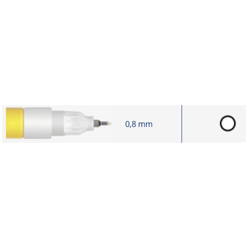 Marker, industrial, extra fine 0.8mm, 3ml, 1pc -  Balta 