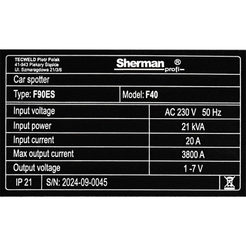 Kėbulo remonto suvirinimo aparatas F40 230V (3800 A)