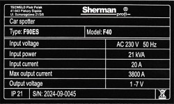Kėbulo remonto suvirinimo aparatas F40 230V (3800 A)