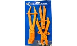 Flexible hose clamps set 3pcs, angled 90°