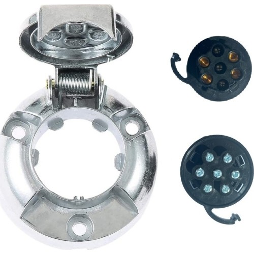 7pin metal socket, round