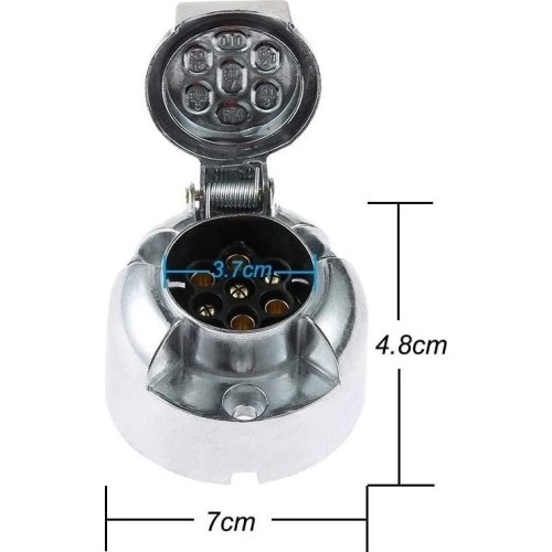 7pin metal socket, round
