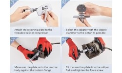 Brake piston wind-back tool set 21 pcs.