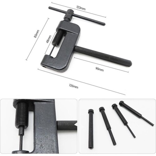 Chain breaker and riveting tools