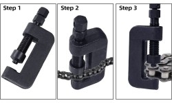 Chain breaker and riveting tools