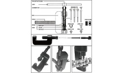 Chain breaker and riveting tools