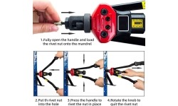 Kniediklis srieginėms kniedėms M3-M12 su 70vnt. kniedžių