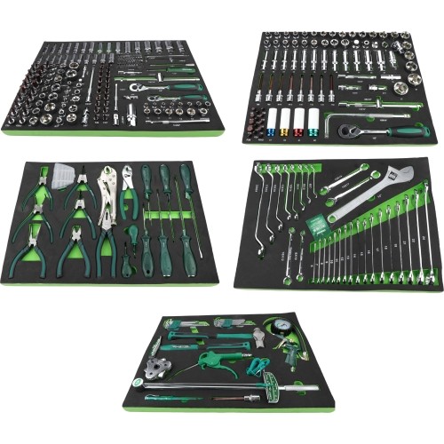 Tool tray set 330pcs (5 trays) for roller cabinet