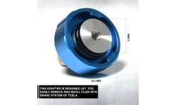 Brake bleeder and filler adapter for TESLA S and X