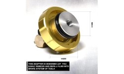 Brake bleeder and filler adapter for TESLA 3 and Y