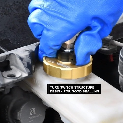 Brake bleeder and filler adapter for TESLA 3 and Y