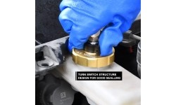 Brake bleeder and filler adapter for TESLA 3 and Y