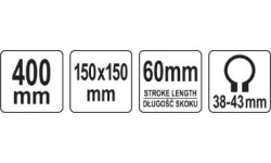 Stovas gręžtuvui su spaustuvu 400mm