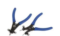 Heavy duty snap ring pliers set 2pcs with interchangeable tips 165mm