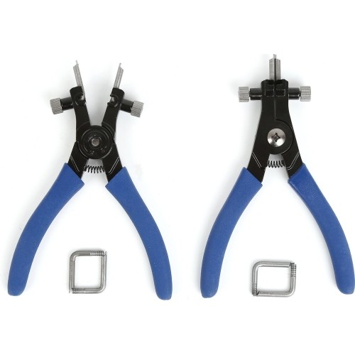 Heavy duty snap ring pliers set 2pcs with interchangeable tips 165mm
