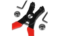 Heavy duty snap ring pliers set 2pcs with interchangeable tips 165mm