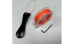 Klijuojamų svarelių nuėmiklis su virvute