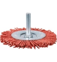 Šepetys nailoninis disko tipo 50mm su koteliu