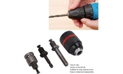 Griebtuvas gręžtuvui 1/2'' Ø2-13mm su adapteriais 4vnt.