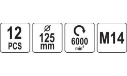 Car detailing/polishing 125mm, M14 set 12pcs