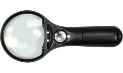 Lupa 3.5X/45X padidinimas su apšvietimu
