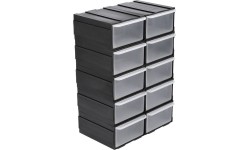 Spintelė smulkmenoms (10-ies stalčių) 225x155x100mm