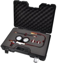 Petrol engine cylinder leakage tester - double gauge
