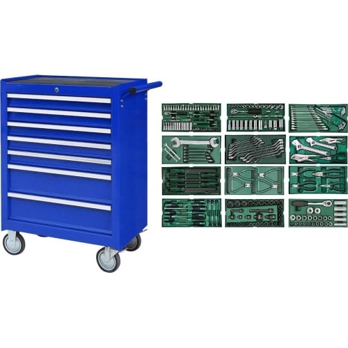Įrankių spintelė NTBR4007X su SATA įrankiais 246vnt.