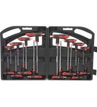 T-tipo šešiakampių raktų rinkinys TORX ir HEX (apvalia galvute) 16vnt.