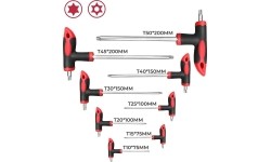 T-tipo šešiakampių raktų rinkinys TORX ir HEX (apvalia galvute) 16vnt.