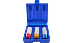 1/2" Dr. Deep impact wheel nut socket set 3pcs