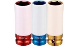 1/2" Dr. Deep impact wheel nut socket set 3pcs