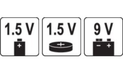 Battery tester 1.5V and 9V