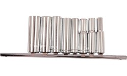 Prailgintų galvučių rinkinys 1/4" 9vnt.