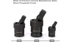 1/4" + 3/8" + 1/2" Dr. Impact universal joint set 3pcs.