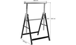 Support stand foldable (adjustable top) 150kg
