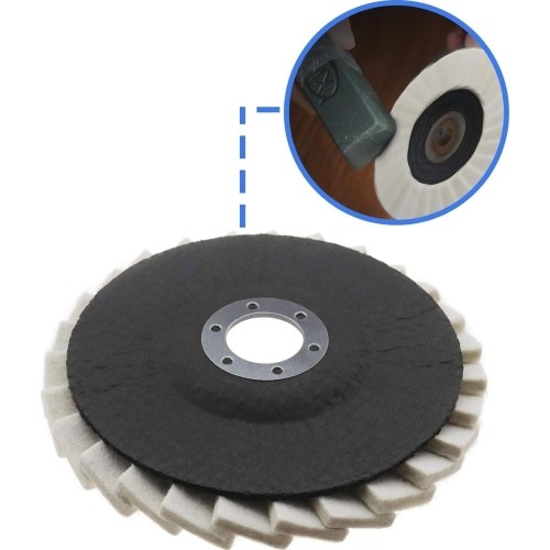 Felt disc for polishing metal 125mm