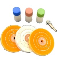 Polishing set with paste for hard metals (7pcs)