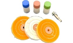 Polishing set with paste for hard metals (7pcs)