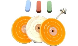 Polishing set with paste for hard metals (7pcs)