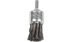 End brush, twisted knot with shaft 19mm stainless steel