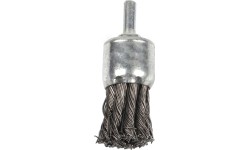 End brush, twisted knot with shaft 25mm stainless steel