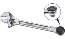 Adjustable wrench pass-thru socket 3/8'' 200mm