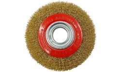 Šepetys vielinis disko tipo, plokščias, garbanotas, 300x32mm