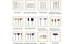 Priedų rinkinys 302vnt. universaliam mini šlifuokliui lanksčiu velenu