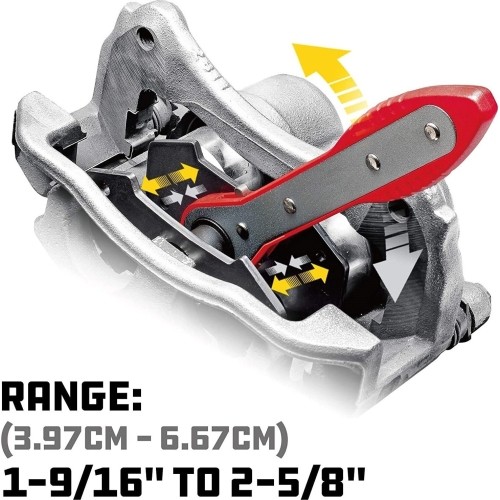 Ratcheting brake caliper piston tool