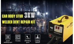 Spot welding machine and dent bar set