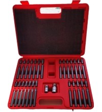 Screwdriver bit set 54pcs TORX, TORX SEC, HEX, SPLINE