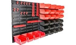 Įrankių stendas (pakabinamas) su dėžutėmis ir laikikliais 48vnt.